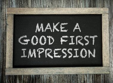 Make a Good First Impression on chalkboard clipart