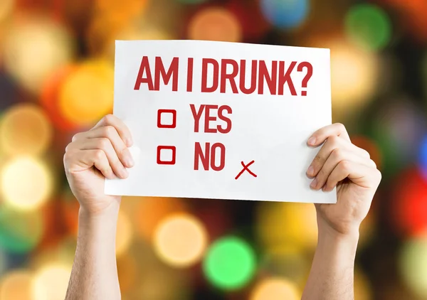 Am I Drunk? placard — Stock Photo, Image