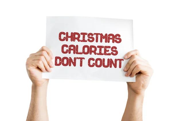 Christmas Calories Don't Count placard — Stock Photo, Image