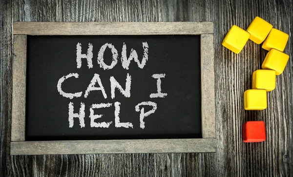 How Can I Help? on chalkboard — Stock Photo, Image