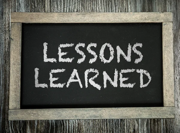 Lessons Learned on chalkboard — Stock Photo, Image