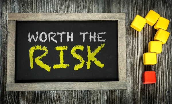 Worth the Risk? on chalkboard — Stock Photo, Image