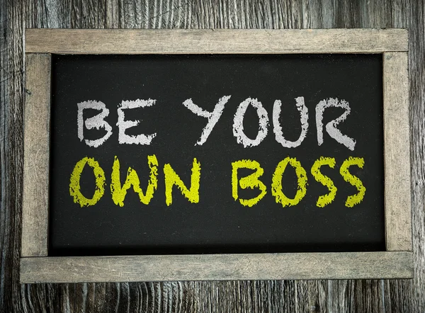 Be Your Own Boss on chalkboard — Stock Photo, Image