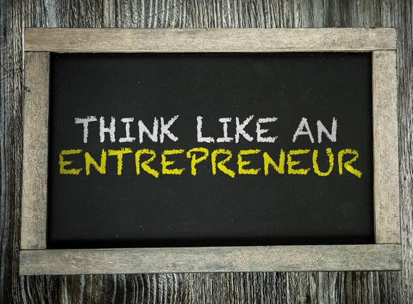 Think Like an Entrepreneur on chalkboard — Stock Photo, Image