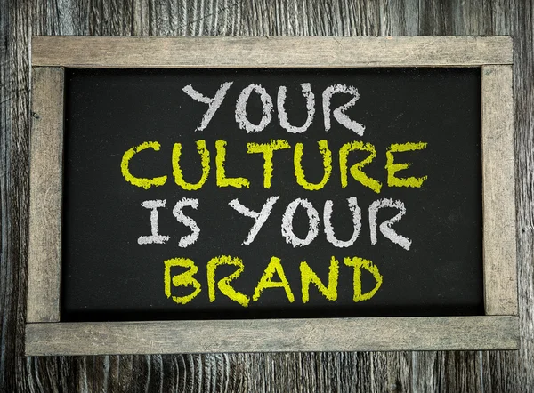 Your Culture is Your Brand on chalkboard — Stock Photo, Image