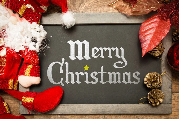 Christmas blackboard med texten — Stockfoto