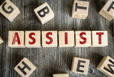 Metin ile ahşap bloklar