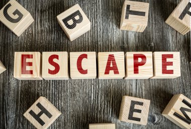 Metin ile ahşap bloklar