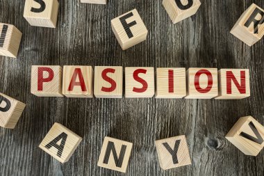 Metin ile ahşap bloklar