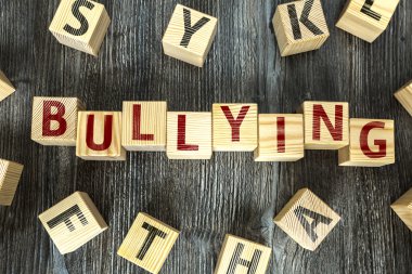 Metin ile ahşap bloklar