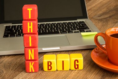 Think Big written on cubes clipart