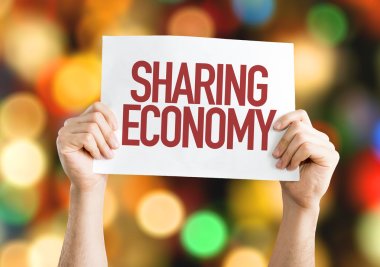 Sharing Economy placard clipart