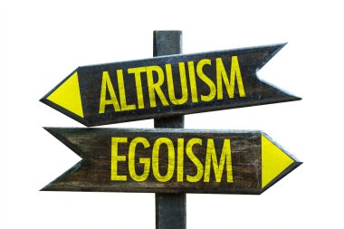 Altruism - Egoism signpost clipart