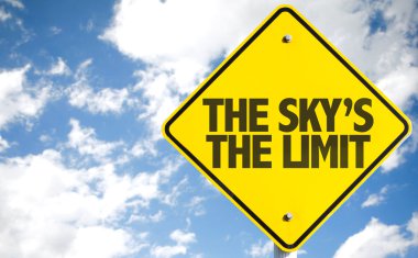 The Sky's The Limit sign clipart