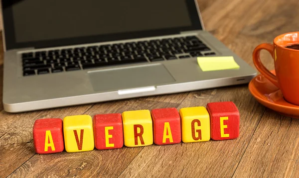 Average written on cubes — Stock Photo, Image