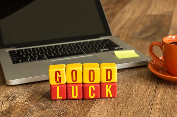 Good Luck written on cubes — Stock Photo, Image