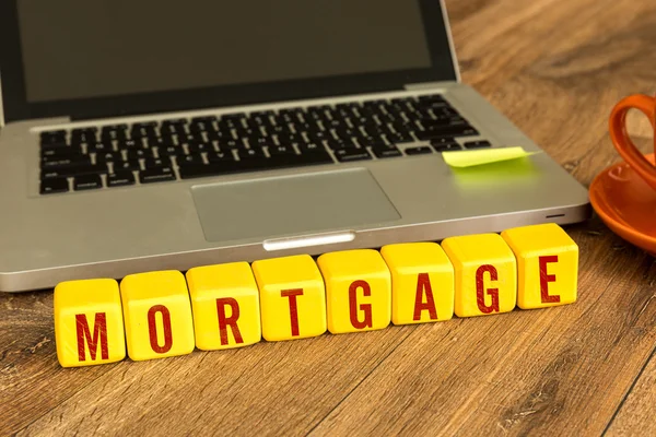 Mortgage written on cubes — Stock Photo, Image