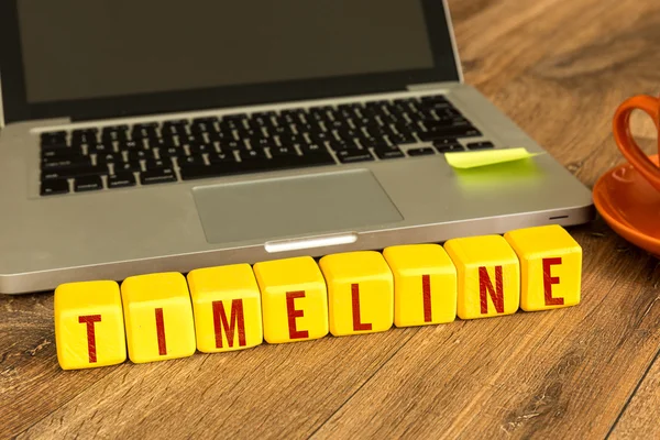 Timeline written on cubes — Stock Photo, Image