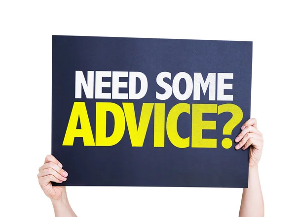 Need Some Advice? placard — Stock Photo, Image