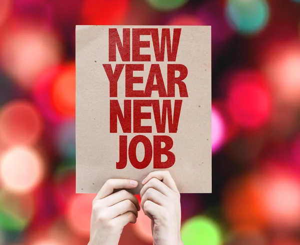New Year New Job placard — Stock Photo, Image