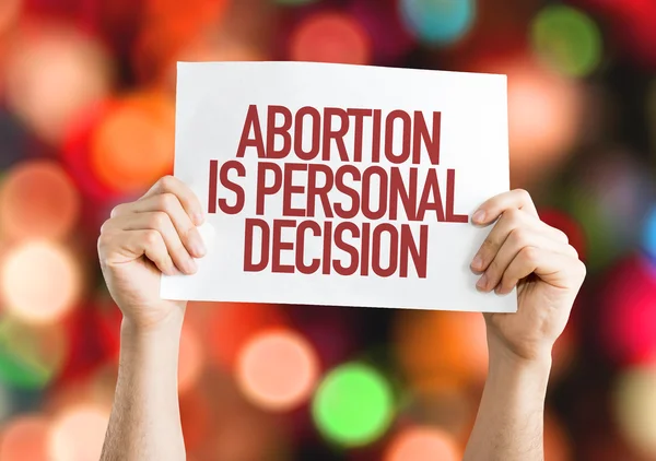 Abortusz van személyes döntés plakát — Stock Fotó