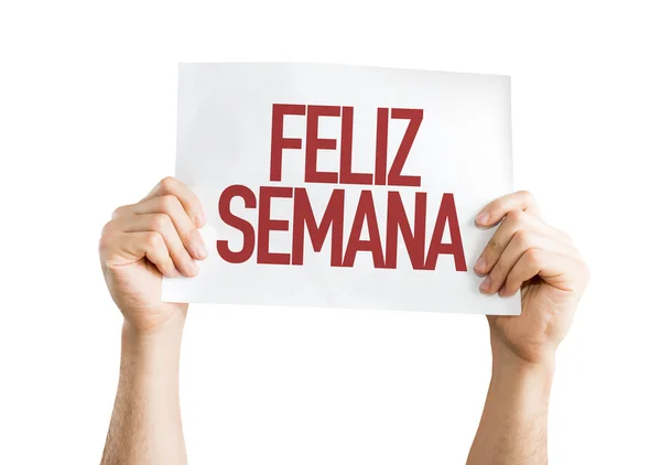 Placa da Semana Feliz — Fotografia de Stock