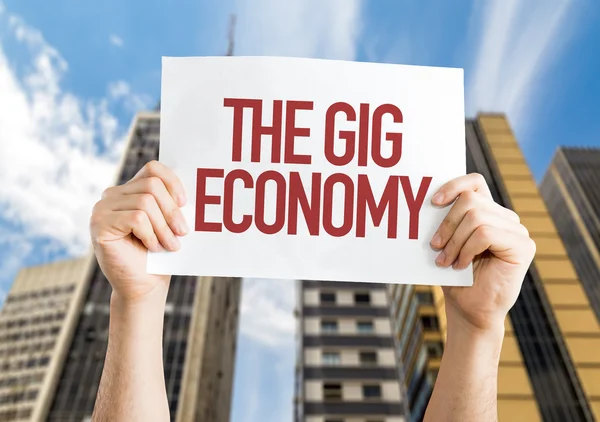 Het plakkaat met Gig economie — Stockfoto
