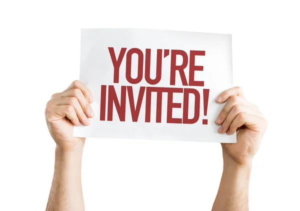 You're Invited! placard — Stock Photo, Image