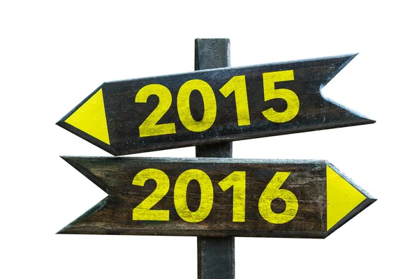 2015 - 2016 signpost — Stock Photo, Image