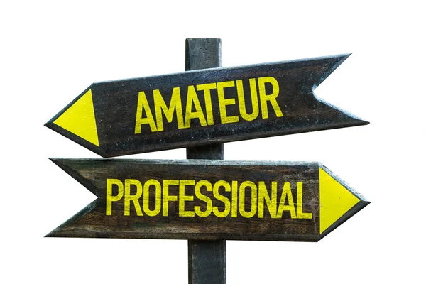 Amateur - Professional signpost — Stock Photo, Image