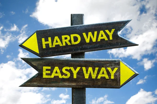 Hard Way Easy Way — стоковое фото