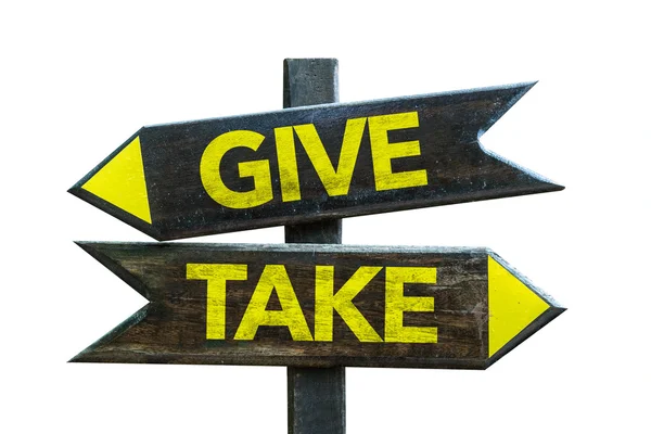 Give - Take signpost — Stock Photo, Image