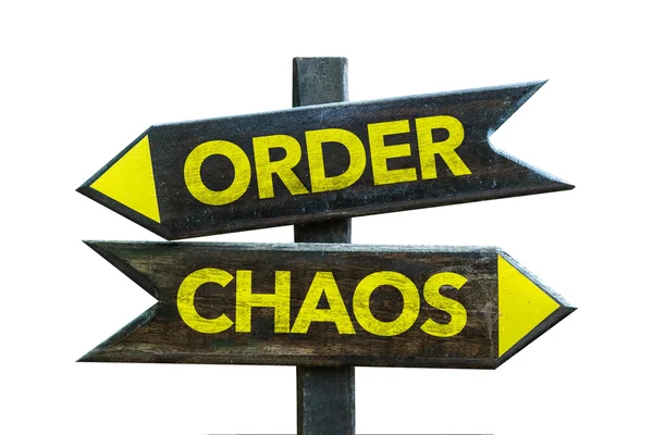 Order - Chaos signpost — Stock Photo, Image