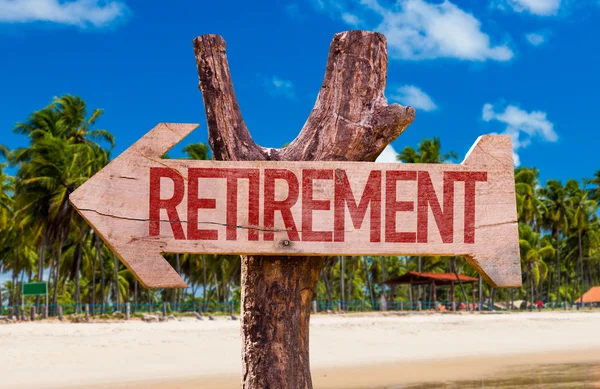 Pensionering trä pilen — Stockfoto