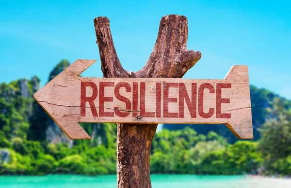 Resilience wooden arrow — Stock Photo, Image