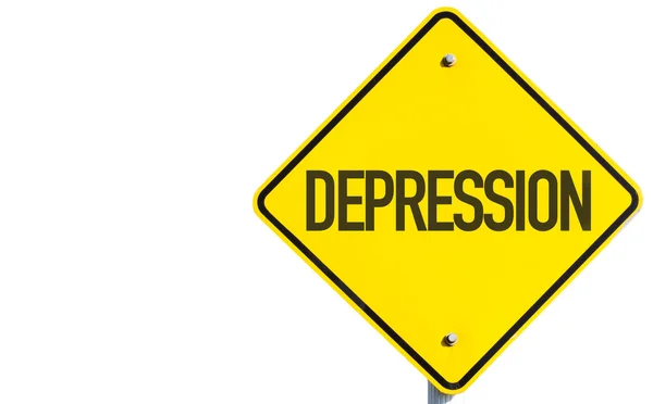 Segno di testo depressione — Foto Stock