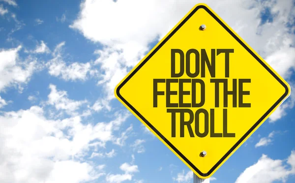Jangan beri makan tanda Troll — Stok Foto
