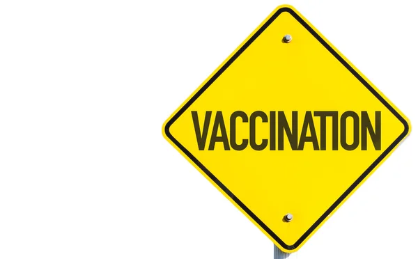 Segnale stradale di vaccinazione — Foto Stock