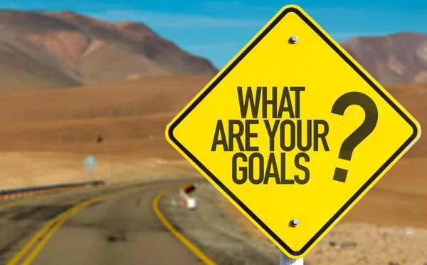 Vilka är dina mål? tecken — Stockfoto