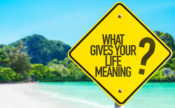 Qu'est-ce qui donne sens à votre vie ? signe — Photo