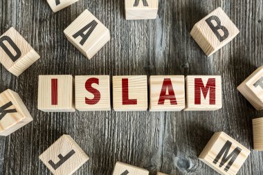 Metin ile ahşap bloklar