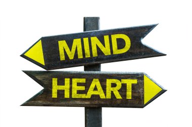 Mind - Heart signpost clipart
