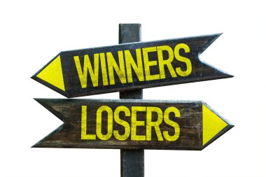 Winners - Losers signpost clipart