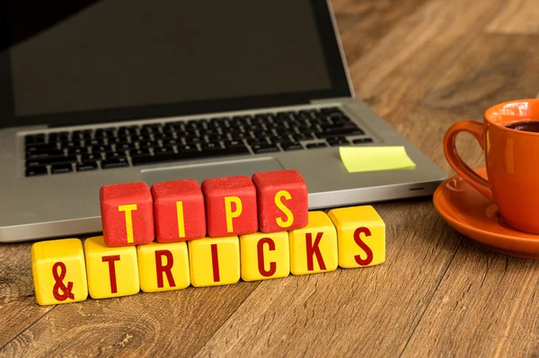 Tips and Tricks written on cubes — Stock Photo, Image