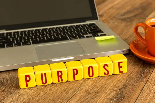 Purpose written on cubes — Stock Photo, Image