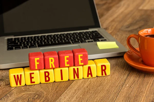 Gratis Webinar geschreven op kubussen — Stockfoto