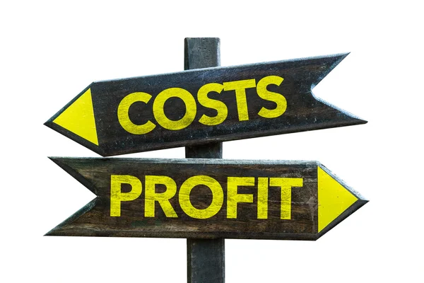 Costs - Profit signpost — Stock Photo, Image