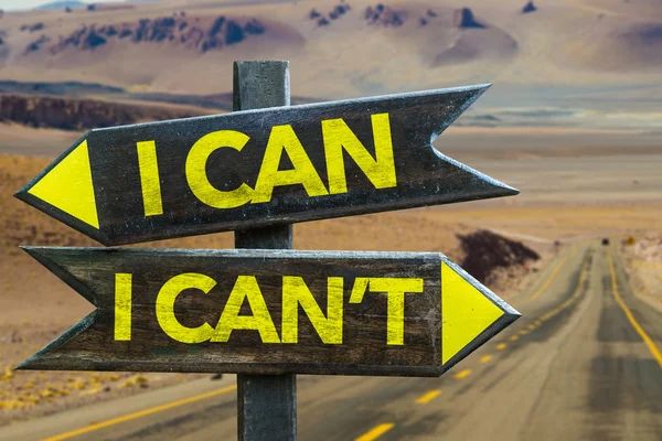 I Can - I Can't signpost — Stock Photo, Image