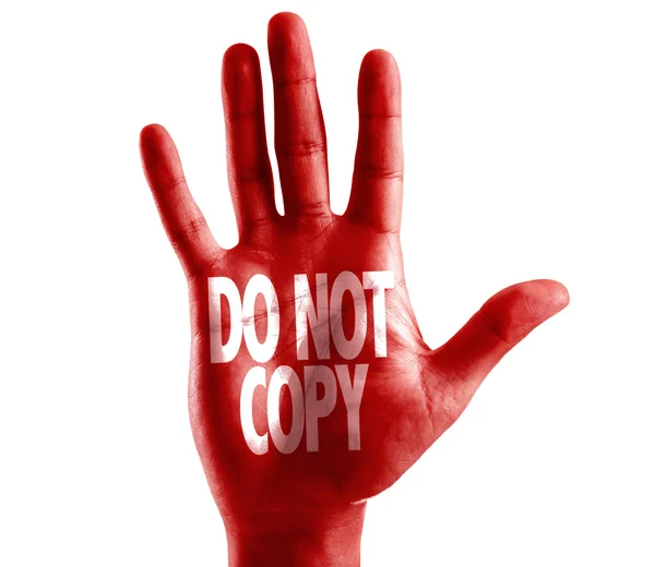 Não Copiar escrito na mão — Fotografia de Stock