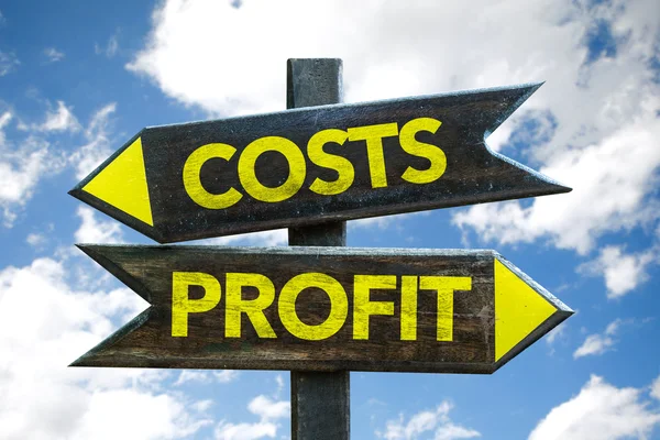 Costs - Profit signpost — Stock Photo, Image